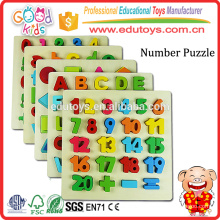 Nombres classiques de 1 à 20 Puzzle Board, Kids Playschool Raised Wooden Puzzle Board